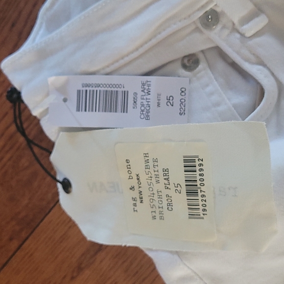 Rag & Bone crop flare bright white - Picture 3 of 8